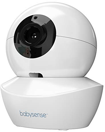 Babysense Add On Camera Video Baby Monitor HD S2, Remote Pan Tilt Zoom, Two-Way Talk Audio, Long Range, Night Vision, Night Light, Lullabies, Temperature Monitoring