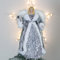The Christmas Workshop 71089 - Decoración para árbol de ángel, 30,5 cm de Alto, Color Plateado y Blanco, decoración navideña para Interiores