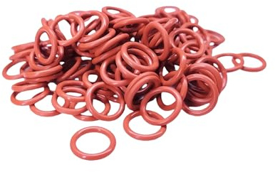 MACHSWON 30 Stück Silikon-O-Ringe Dichtungsringe Dichtungen 15 mm Außendurchmesser 12 mm Innendurchmesser 1,5 mm Breite Silikon Unterlegscheibe Runder Dichtungsring Rot