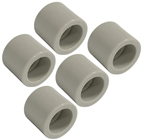 AERZETIX - C66844 - Juego de 5 manguitos iguales en PPR/polipropileno/ Ø32mm PN25 para soldar - fontanería-calefacción trabajos instalación de agua potable alimentación presión racor tubo