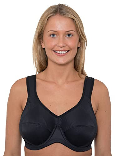 Ladies Underwired Sports Bra LG777 Black 38F