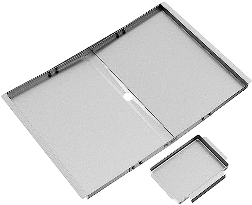 XGXHIN Gas Grill Grease Tray Replacement Parts, 24-30 Universal Adjustable Grease Tray with Catch Pan Stainless Steel Drip Pans Set, for Backyard Grill