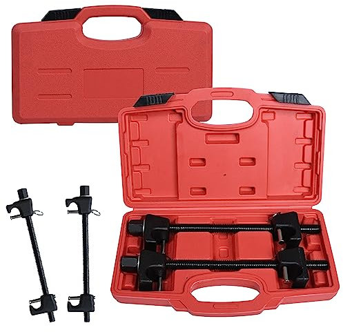 YZNAHRE 2-TLG Federspanner Auto KFZ Feder Spanner Universal Federbeinspanner Werkzeug Set Tuning Tieferlegung Spanner Federsatz max. Einspannweite 260 mm, inkl. Koffer