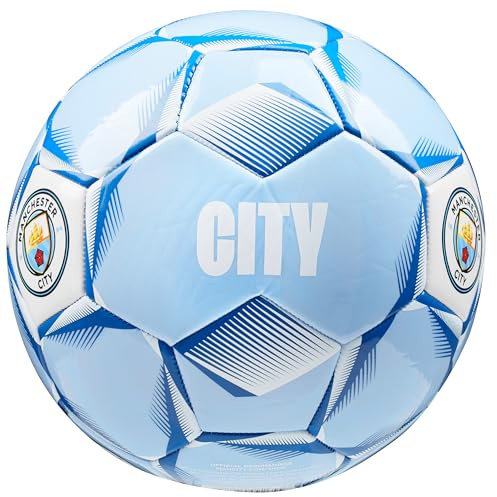 Manchester City FC Fussball Ball, Offiziell Lizenzierter Club Soccer Ball, Fussball Grösse 3, 4 oder 5 - Fussball Geschenke für Fans