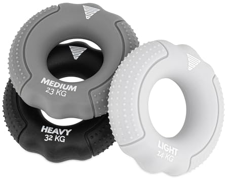 GORNATION Griffkraft-Trainer Set - 3 Levels, Widerstand für Kraft-Training Unterarme und Hände, Hand-Training für Grip Strength, Tragbare Griffe für Unterarm- und Handtraining, Calisthenics, Fitness