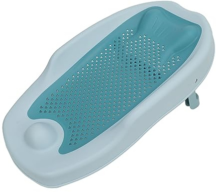 Soporte para Baño de bebé, Bañera Infantil Plegable con Patrón Hueco para Bebés (Azul)