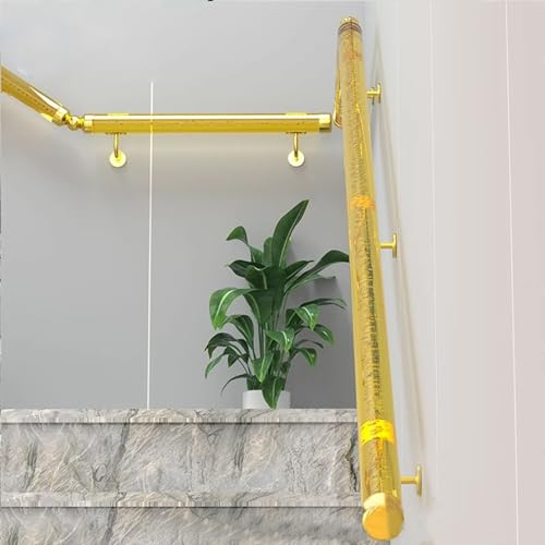 JLXJYS Handlauf Geländer Modern Handlauf Treppe Treppe Handlauf, Gelbes Acryl Sicherheitsgeländer Haltegriff Mit Halterungen für Innen und Außen, 5ft/6ft/10ft/12ft/14ft/20ft (Size : 550cm(18ft))
