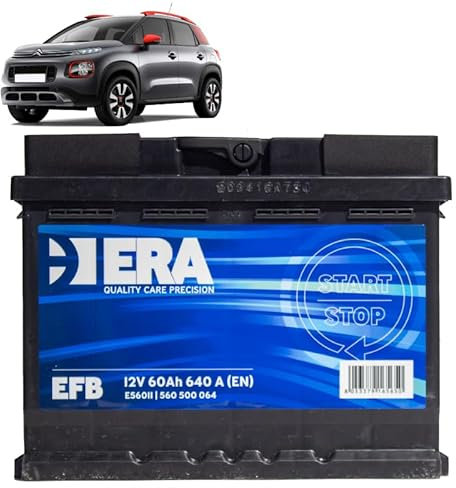 Batteria 60Ah EFB per Citroen C3 Aircross 1.2 Puretech benzina 2017+