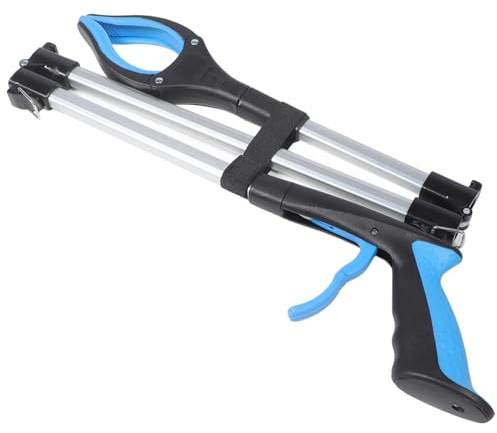 COLLBATH Pinza Para Basura Plegable Tres Pliegues Azul, Recogedor De Basura De Mango Largo, Herramienta Ergonómica Para Personas Mayores, Limpieza Hogar y Exteriores, Utensilio Para Recogida Rápida