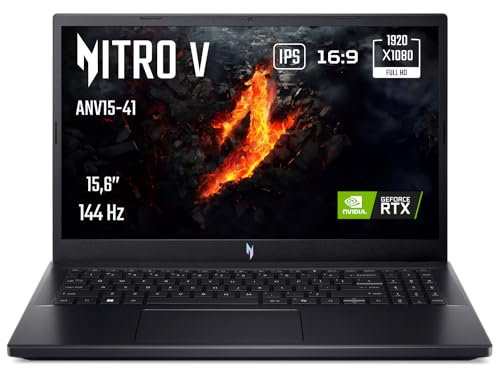 Acer Nitro V ANV15-41-R9NM, Computer portatile Gaming 15.6'' Full HD IPS 144Hz (AMD Ryzen 7 7735HS, NVIDIA GeForce RTX 4060, RAM 16 GB, 1024 GB SSD, Windows 11) PC portatile Gaming, Colore Nero