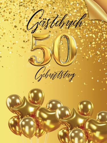 Gästebuch 50 Geburtstag: Gästebuch 50 Geburtstag Ideal für persönliche Widmungen, Wünsche und Fotos. Für 30 bis 60 Gäste. Gästebuch und ... halben Jahrhunderts. Vintage-Dekoration.