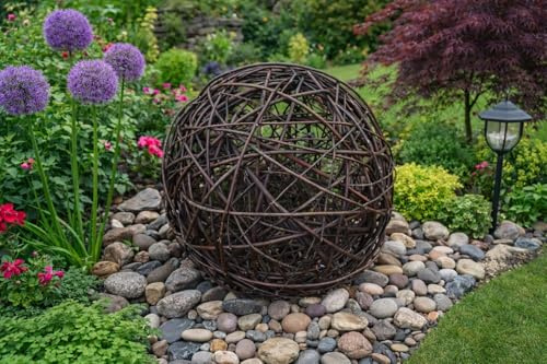 MIKONI Weidenkugel 20cm, Weidenkugel Weidenball Gartendeko Dekokugel Kugel Rebenkugel Dekobälle Garten 10-50cm (20cm)