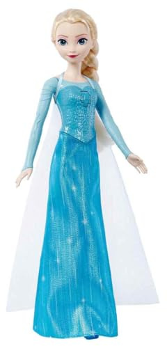 Mattel Disney Die Eiskönigin Singende ELSA Puppe mit dem Lied 'Let It Go' in 4 Sprachen singt Disney Frozen Singende ELSA Puppe JDX52