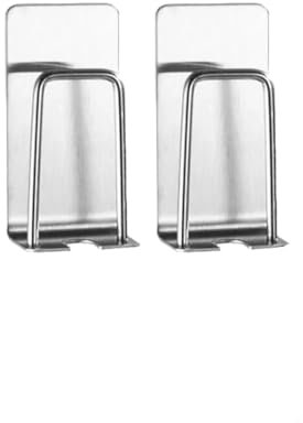 Organizador de portavasos de metal for pared de baño, portavasos de metal, organizador de vasos de pared con ventosa, sin taladro, adhesivo, for cocina, baño, sala de estar, oficina, almacenamiento(Si