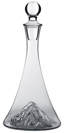 Decanter for vino, caraffa for vino rosso in cristallo soffiato a mano senza piombo con design Iceberg, decanter for vino rosso in cristallo con copertura antipolvere, regalo for vino(Clear,1300ml)