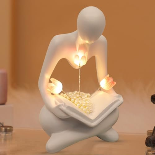 Bücherregal Deko, Buchlampe Tulpen, Bücher Deko Bücherregal Lampen, Dekoration Aesthetic Bücherregal, Aesthetic Room Decor, Dekofiguren Wohnzimmer, Geschenke für Leseratten