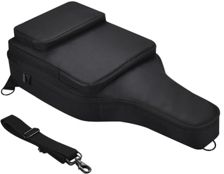 Portable Carrying Case for PDP Riffmaster Wireless Guitar Controller Travel Storage Bag Adjustable Strap with Pockets, Black, Handheld/Single Shoulder/Crossbody