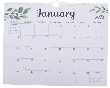 Homoyoyo Wandkalender Mit Spiralbindung Papierkalender Für Haus Und Büro Monatsplaner Praktische Wandhängung Langanhaltend Und Platzsparend