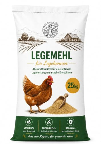 Legemehl 25 kg, gentechnikfreies Hühnerfutter für Legehennen - Premiumqualität