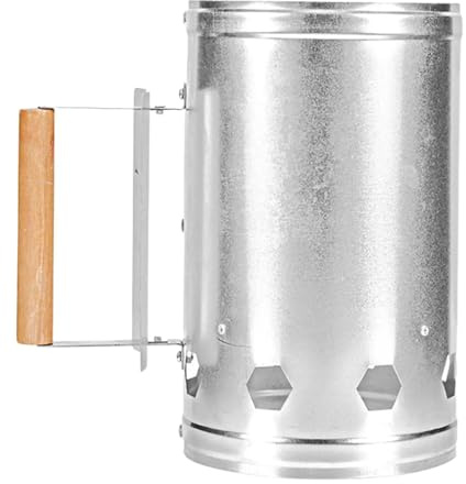 Fenteer Grillkamin-Anzündkamin mit Wärmeplatte, hitzebeständiger Grill-Schnellstart-Holzkohleeimer für BBQ-Kochen, Camping-