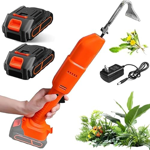 Azada y desbrozador eléctrico de mano, herramienta de excavación con batería de litio recargable, ideal para jardinería, aflojamiento de suelo, deshierbe y cultivo de huertos