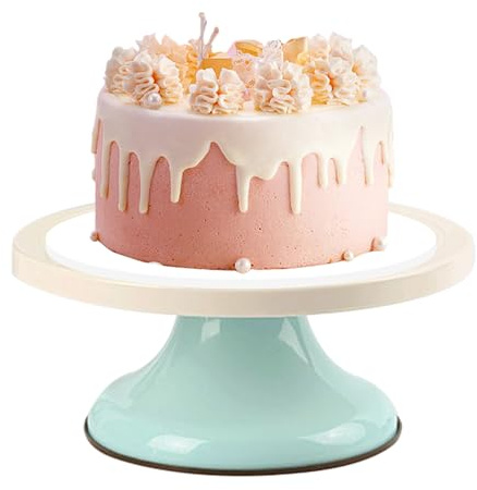 girevole per decorare torte, 25,4 cm, base girevole per cupcake, dessert, per adulti e bambini, per panetteria, cucina, casa, tavolo da pranzo, feste, matrimoni, compleanni