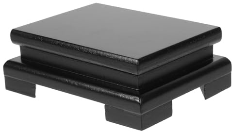 TOBBOMEY Base in Legno Rettangolare per Piante Supporto Naturale per Vasi Acquario e Bonsai Alzata Piccola Facile da Pulire per Balcone e Casa