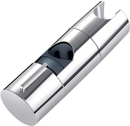 MxSplorion Support Pour Douchette, Support Douche Réglable 19–25 mm, Pommeau Barre Coulissante, Collier Coulissant de Salle Bain, Pulvérisateur, Chrome