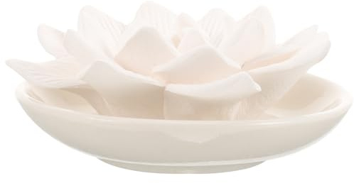ULDIGI Flower Passive Diffuser Stone for Essential Oils – White Floral and White Butterfly Plaster Aroma Diffuser for Bedroom Bathroom Small Home with Scent