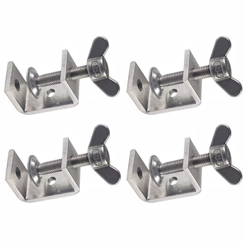 Confezione da 4 morsetti a forma di tigre, 65 mm, in acciaio inox 304, morsetti a C regolabili per lavorazione del legno, saldatura e carpenteria