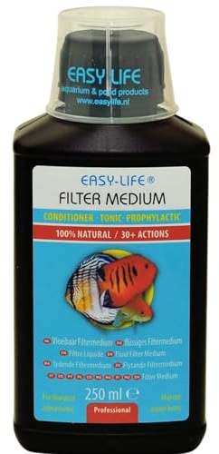 Easy Life Filter Medium – 250 ml Wasserpflege für Aquarien, verbessert Wasserqualität, reduziert Schadstoffe, unterstützt Filterleistung, sorgt für klares Aquariumwasser