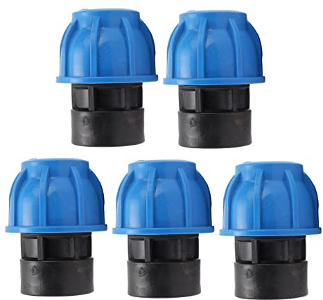 Set 5 Pezzi Raccordi Idraulici in Plastica PE, Connettori Rapidi per Tubazioni con Filettatura Femmina, Dritti - Alta Resistenza alla Pressione, Bassa Perdita di Flusso, Ideali (32xG1)