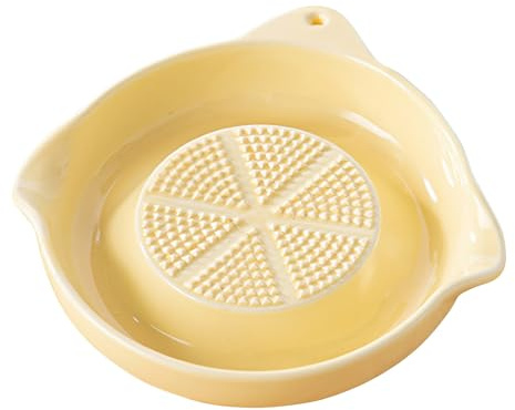 para triturar jengibre - rallador de ajo de 13 cm | Platos ralladores de cerámica | Herramienta para triturar alimentos, accesorio de preparación de cocina | Superficie de rallado fino, pre