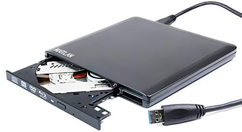 Ultra Slim External 4K UHD 3D Blu-ray Movies Player for HP ProBook 450 G5 G6 Omen 15 17 T 15t X C X2 S Gaming Laptop Obelisk Desktop PC, BDXL BD-RE DVD+-/RW DL Burner, USB 3.0 Portable Optical Drive