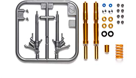 TAMIYA 1:12 Gabel-Set Honda CBR 1000RR-R Fireb, originalgetreue Nachbildung, Modellbau, Plastik Bausatz, Basteln, Hobby, Kleben, Modellbausatz, Zusammenbauen, unlackiert, Silber