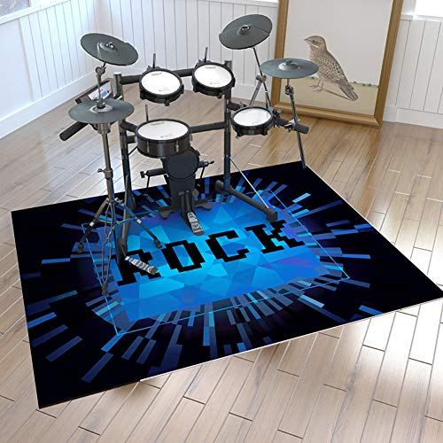 ZXHH rutschfeste Trommelmatte Drum-Teppich Antivibrationsmatten Schlagzeugteppich Trommelteppich Quadratische Schallschutzdecke Drum Rug Für Bass Drum Snare Und Core Set-Komponenten Matte