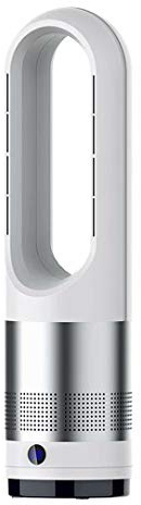 Ventilateur Colonne,Ventilateur de Circulation d'air Refroidisseur et Chauffage,Ventilateur Tour Oscillant à 80° avec Télécommande,Silencieux,8 Vitesses,Minuterie de 8 Heures,Écran LED,argent