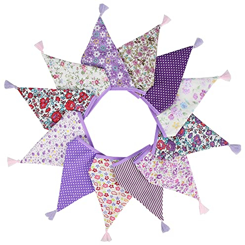 G2PLUS 3.3M Fanion Bunting coloré Guirlande Fanion Bannièr Drapeau Triangle pour Decor Maison,Cafe Bar,Célébration Mariage Festival