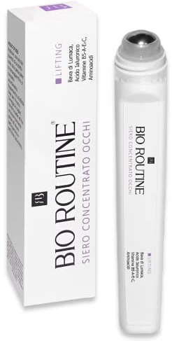 BIO ROUTINE Sérum Contour des Yeux Anti-rides et Anti-cernes avec Bave d'Escargot et Acide Hyaluronique - Effet Glacé Anti-fatigue Réduit les Rides, les Poches et les Cernes pour un Regard Reposé.