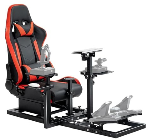 Dardoo Flight Simulator Cockpit Multifunctional with Seat Fits for HOTAS Warthog, G Saitek, Logitech G920 G923, Thrustmaster T150,Xbox,PC, Wheel Stand Excluding Wheel, Pedal, Handbrake,Joystick