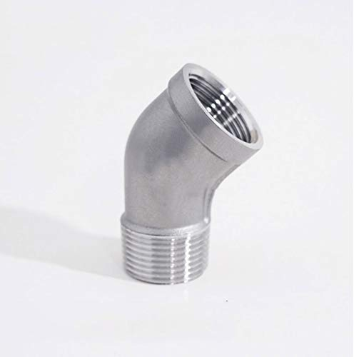 OURECO 1/2 3/4 1 Bsp Female to Male Thread 45 Degree Elbow, Pipe Fitting Connector Adapter Coupler,Rust Proof/3/4