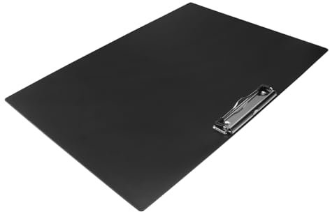 Gogogmee Horizontales Klemmbrett Zeichenblock Aus Dickem Kunststoff Schreibblock Mit Metallclip Büro-aktenordner-clip Schwarz