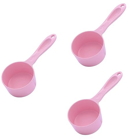 3 Piezas Vaso medidor de Acero Inoxidable cucharas engrosadas Cuchara de Comida para Perros alimento Cuchara de Comida para Mascotas cucharas de Comida para Gatos Espesar vajilla