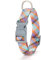 YUDOTE Dog Collars Medium Reflective Braid Flat Rope Collar with Safety Buckle Adjustable Soft Cord Coller for Active Canines Daily Use,Dynamic Stripe