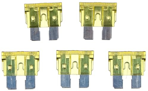 SIXTOL MECHANIC FUSE SET 20A | Set di fusibili piatti auto 20A | 100 fusibili standard | per auto/camper/moto