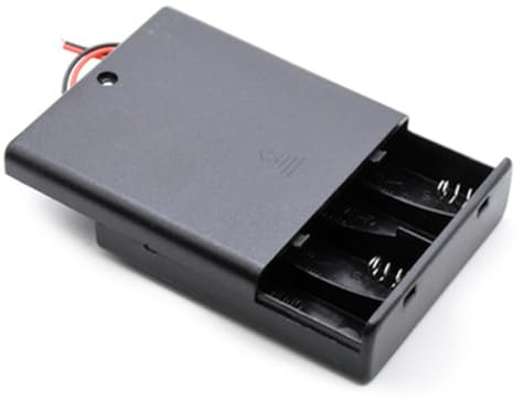 Comforty Lot de 2 supports de batterie, compartiment à piles avec interrupteur marche/arrêt pour 4 piles, pour jouets, lampes de poche et autres appareils électroniques qui utilisent des piles AA.