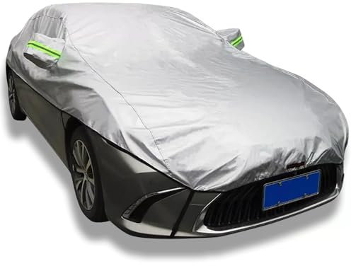 Halbgarage Für Mini uno R52 Cabrio 2004-2008, Maßgeschneiderte Äußere Karosserieplane, Allwetter-Windschutzscheibe, UV-beständig, Winddicht, Frostbeständig, Langlebig, Tragbare Faltdachabdeckung(Silve