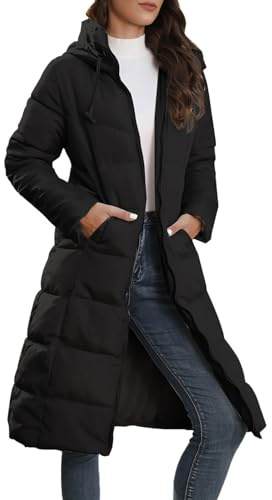 Cocila Abrigo Americana Chaqueta de plumón Plegable para Mujer con Capucha y Abrigo de Invierno Ligero Abrigos De Pata De Chaqueta Senora Invierno Abrigos Casual Mujer Parka Mujer con Forro