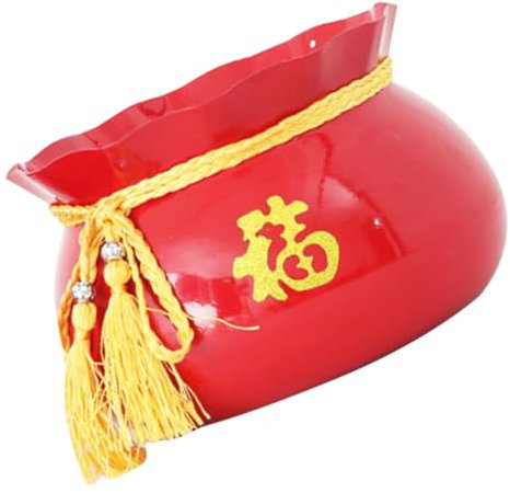 IWOWHERO Panière De Rangement Multifonctionnelle Style Nouvel an Pot à Fleurs Chinois Décoratif pour Bureau Et Occasions Spéciales