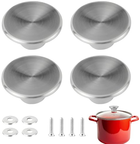 4 Stücke Topfdeckelgriff Deckelknopf Universal Topfdeckelknöpfe Bakelit Deckel Griffe Hitzebeständiger Universalgriff für Topfdeckel Hitzebeständiger Knopf für Pfannendeckel mit Loch Geeignet